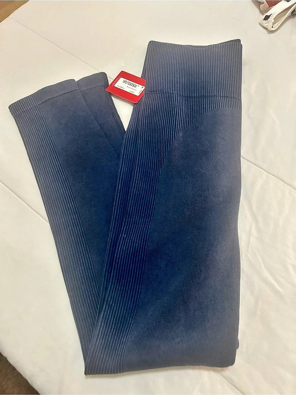 SPANX Leggings Blue Ribbed